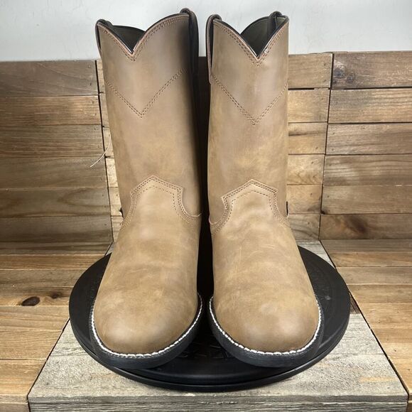 Justin Temple Men's Size 10.5 EE 10" Leather Soft JB3001 Brown Boots NWOB - Picture 2 of 9